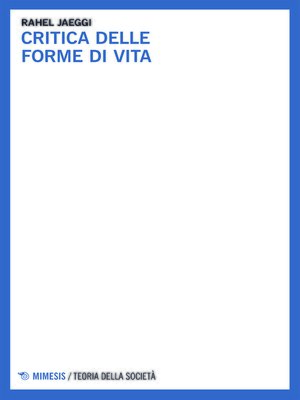 cover image of Critica delle forme di vita